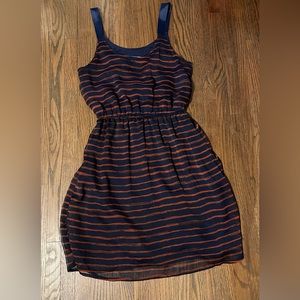 Dark Navy and Orange Dress